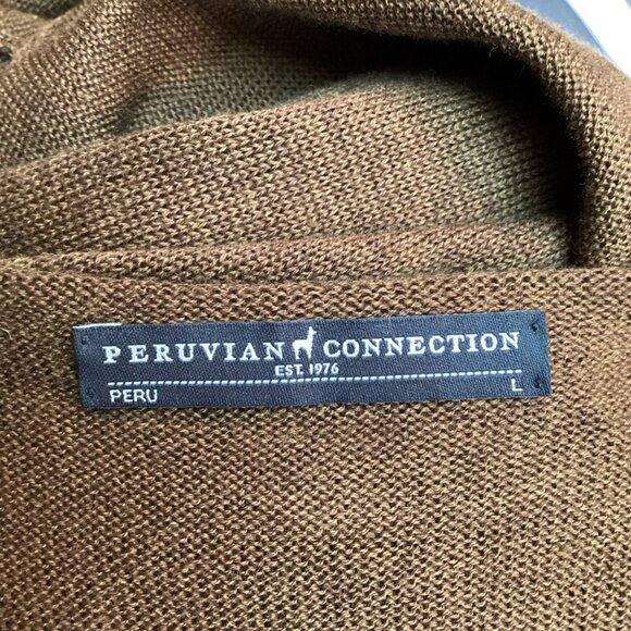 Peruvian Connection Sleeveless Long Duster Womens L Brown 100% Pima Cotton - Picture 9 of 11